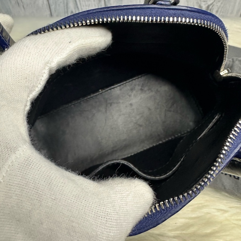 BALENCIAGA ville xxs crocodile -embossed leather in navy - Picture 10 of 15